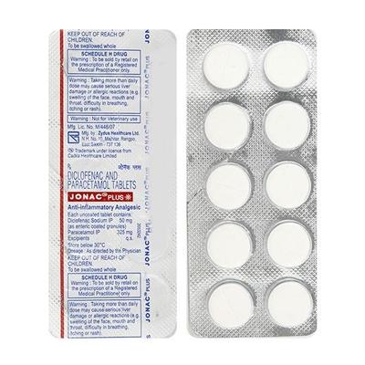 Jonac Plus Tablet 10'S - Pain relief-Nsa