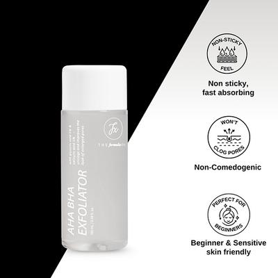 The Formularx 6% AHA BHA Exfoliator with 5% Glycolic and 1% Salicylic Acid for Whiteheads, & Rough Skin Texture 100 ml - Scrubs & Exfoliants