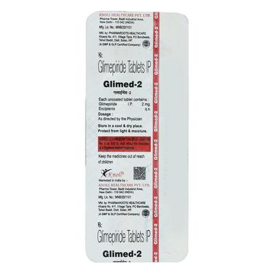 GLIMED 2mg Tablet 10's - Diabetes-Ant