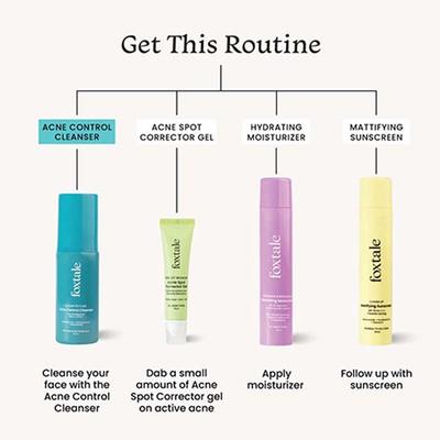 Foxtale Clear Picture Acne Control Cleanser for Oily and Acne Prone Skin Face Wash 100 ml - Scrubs & Exfoliants