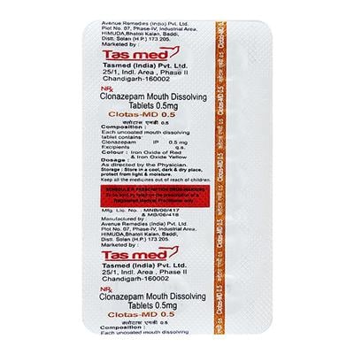 CLOTAS MD 0.5 Tablet 10's - Anxiety-Anx