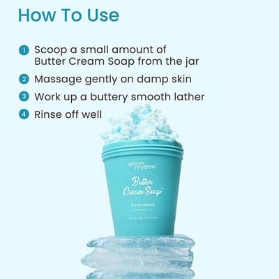 Earth Rhythm Frozen Breath Butter Cream Soap 160 gm - Shower Gels & Body Wash