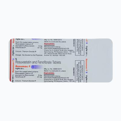 Rosumac F 5mg Tablet 10'S - High Cholesterol-Dys