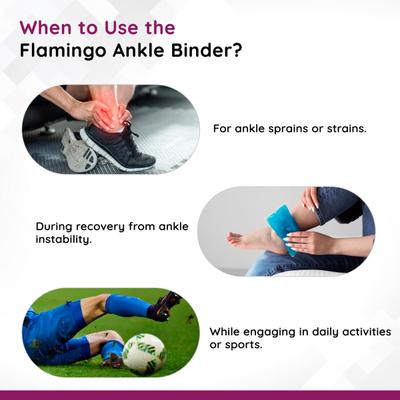 Flamingo Ankle Binder - Black & Turqoise blue (OC -2005) (XL) - Knee/Ankle/Leg/Foot Supports