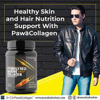 PawaCollagen Hydrolysed Marine Collagen Dietary Supplement Powder 250 gm - Hair & Skin