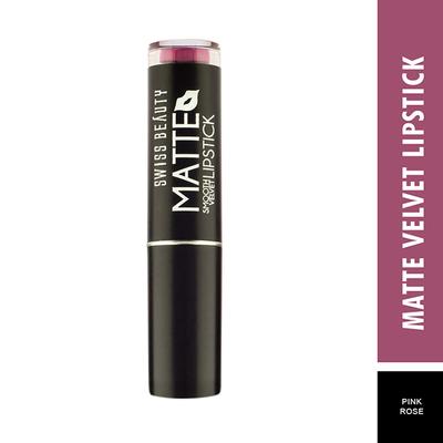 Swiss Beauty Smooth Velvet Matte Lipstick - (Pink Rose) 3.2 gm - Lipsticks