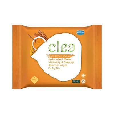 Clea Cleansing & Makeup Remover Wet Wipes (Haldi & Chandan) (8's Wipes/Pack) 1's - Make Up Removers
