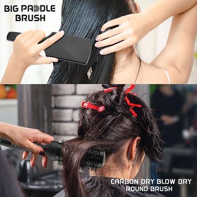 Vega Professional Carbon Dry Hair Brush Set Brushes (VPMHB-17) 5's - Hair Brushes