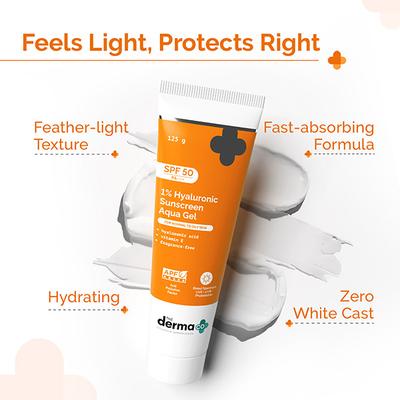 The Derma Co. 1% Hyaluronic Sunscreen Aqua Gel 125 gm - Face Sunscreen