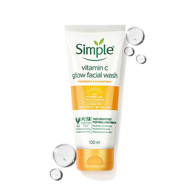 Simple Protect N Glow Vitamin C Glow Facial Wash 100 ml - Face Wash & Cleansers