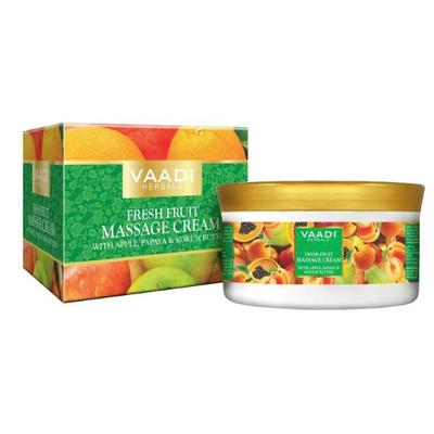 Vaadi Herbals Fresh Fruit Massage Cream - Apple, Papaya & Kokum Butter 150 gm - Face Creams