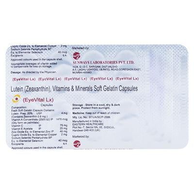 Eyevital LX Capsule 10'S - Supplements-Vam