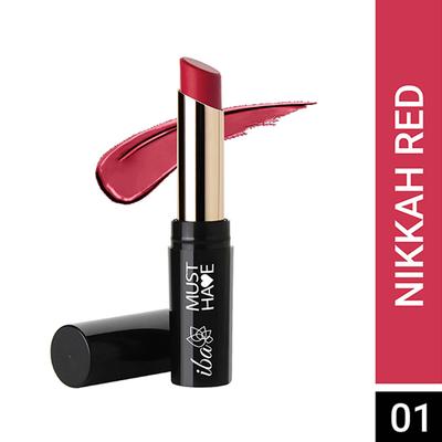 Iba Must Have Transfer Proof Ultra Matte Lipstick - 01 Nikkah Red 3.2 gm - Lipsticks