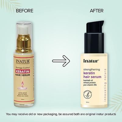 Inatur Keratin Damage Control Hair Serum 50ml - Hair Serums
