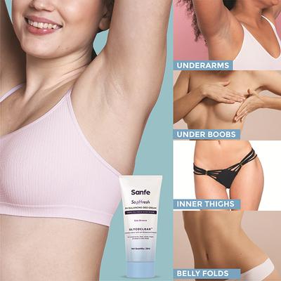 Sanfe So PHresh PH Balancing Deo Cream - Sea Breezefor Underarms Feet, Intimates and Skin Folds 20 ml - Intimate Hygiene