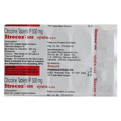 Strocoz 500mg Tablet 10'S - Alzheimer-Neu