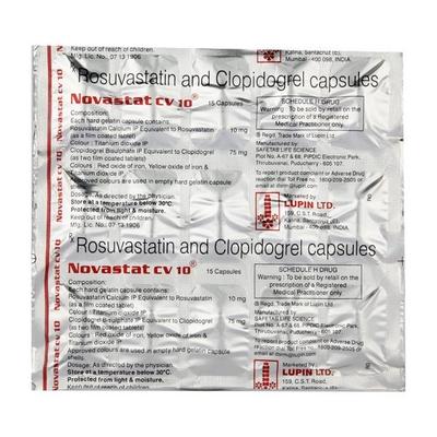 Novastat CV 10 Capsule 15'S - High Cholesterol-Dys