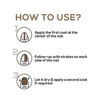 RENEE Glitterati Nail Paint - Ecru Brown 10 ml - Nail Polish