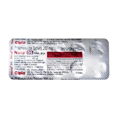 Nicip DS Tablet 10'S - Pain relief-Nsa