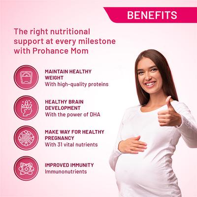 Prohance Mom Chocolate Flavour Powder 200gm - Supplements-Sup