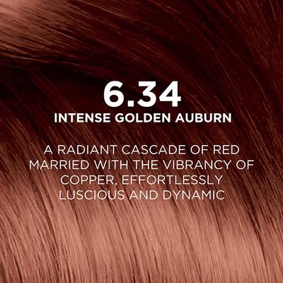 L'Oreal Paris Excellence Fashion Highlights Hair Color,with Color-Boost Technology 6.34 Intense Golden Auburn 172ml - Crème