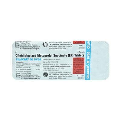Cilacar M 10/50mg Tablet 10'S - Hypertension-Cal