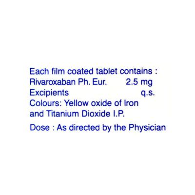 ROVOR 2.5 Tablet 10's - Blood Clot-Ant