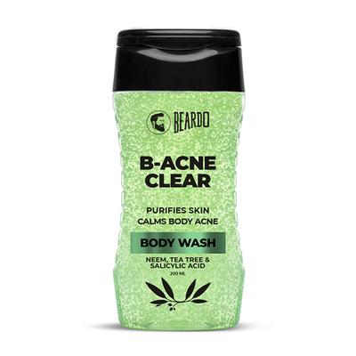 Beardo B Acne Clear Body Wash - Neem, Tea Tree & Salicylic Acid 200 ml - Shower Gels & Body Wash