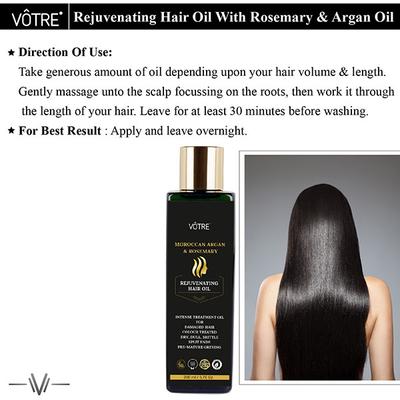 Votre Rejuvenating Hair Oil - Moroccan Argan & Rosemary 200 ml - Hair Oils