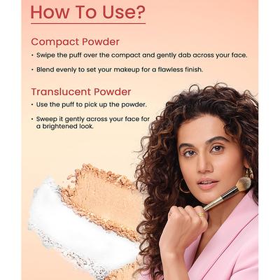 Swiss Beauty Matte & Set Duo Compact-Honey 10 gm - Compact Powder