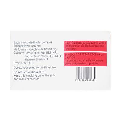 EMPANEO M 12.5/500 Tablet 10's - Diabetes-Ant