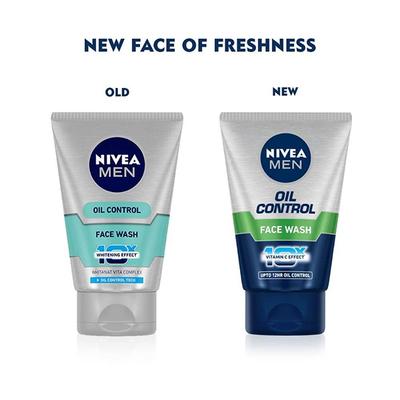 Nivea Men Oil Control Aircool Mint Crystal Facewash 100gm - Face Wash & Cleansers