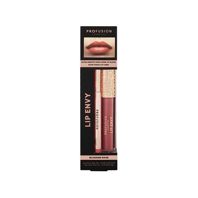 Profusion Cosmetics Lip Envy Lip Gloss & + Lip Liner Duo - Blushing Rose (3.5ml + 0.3g) 1's - Lip Glosses