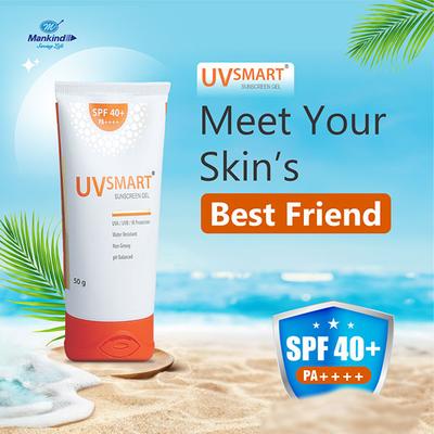 Uvsmart SPF 40+ PA++++Sunscreen Gel 50gm - Sunscreen Preparations-Emo
