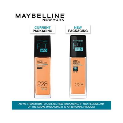 Maybelline New York Fit Me Matte+Poreless Liquid Foundation, 228 Soft Tan 30 ml - Foundation