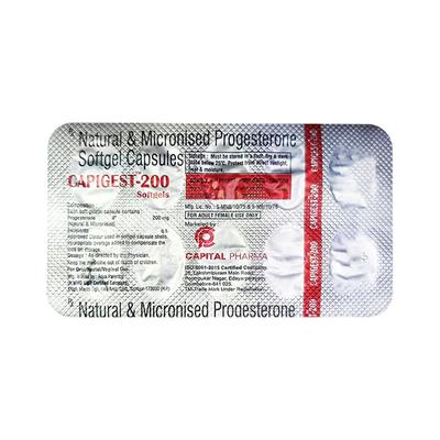 CAPIGEST 200 Softgel Capsule 10's - Hormonal Therapy-Oes
