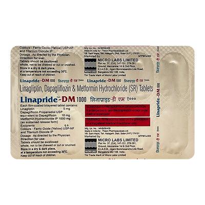 LINAPRIDE DM 1000 Tablet 10's - Diabetes-Ant