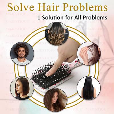 Majestique Large Detangler Hair Brush, Refresh and Extend, Soft Nylon Bristles - Color May Vary 1's - Hair Brushes