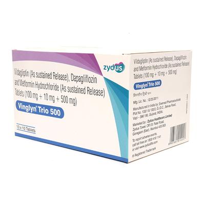 VINGLYN TRIO 500 Tablet 10's - Diabetes-Ant