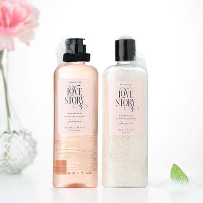 Kimirica Love Story Bath Salt & Bubble Bath Moisturizing & Relaxing Bath Care Duo 580gm - Others