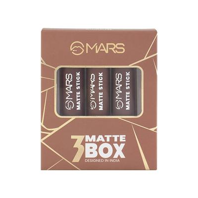 MARS Matte Lipsticks Box (3.2 X 3g) - 04 Browns 1's - Lipsticks