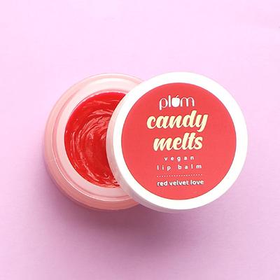 Plum Candy Melts Vegan Lip Balm Red Velvet Love 12 Gm - Lip Balms