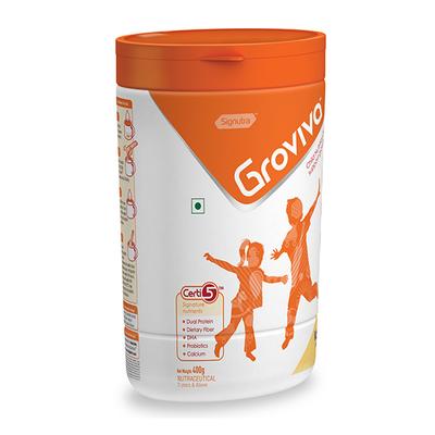 Groviva Age 2+ Child Nutrition Supplement Powder Jar - Vanilla Flavour 400 g - Baby And Infant Supplements