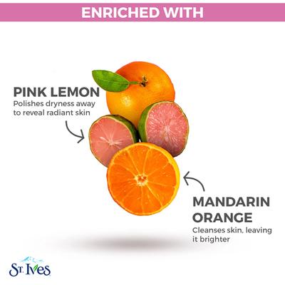 St. Ives Radiant Skin Pink Lemon & Mandarin Orange Face Scrub 170 gm - Scrubs & Exfoliants