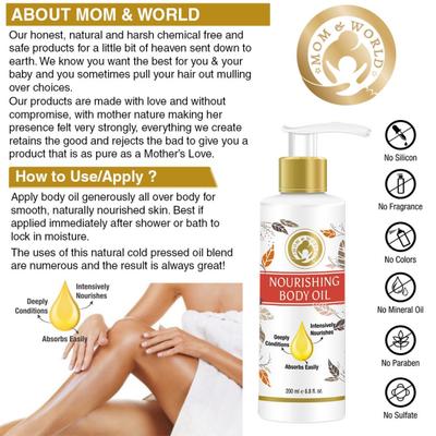 Mom & World Nourishing Body Oil for Mother 200 ml - Massage Oils