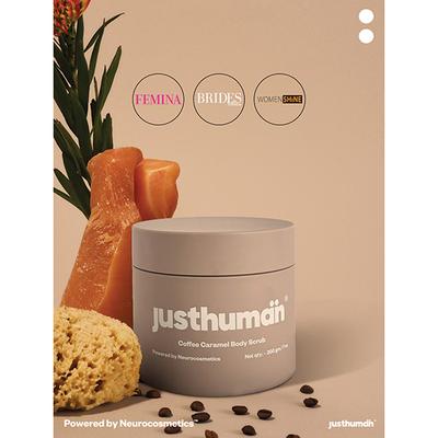Justhuman Coffee Caramel Body Scrub Jar 200 gm - Scrubs & Exfoliants
