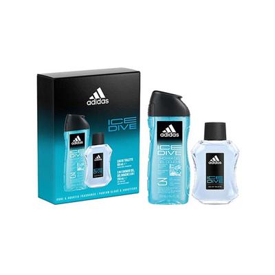 Adidas Ice Dive Gift Set (Eau de Toilette 100ml + Shower Gel 250ml) 1's - Men Perfumes (Edt/Edp)