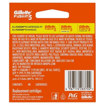 Gillette Fusion 5 Cartridges 4's - Razors & Cartridges