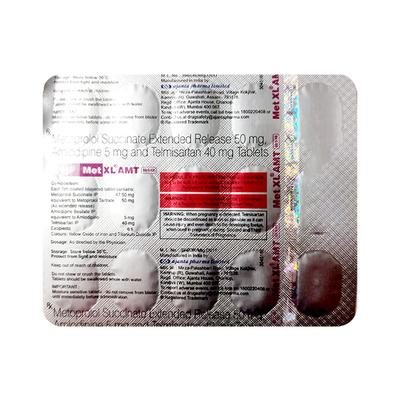 MET XL AMT 50/5/40 Tablet 15's - Hypertension-Ana