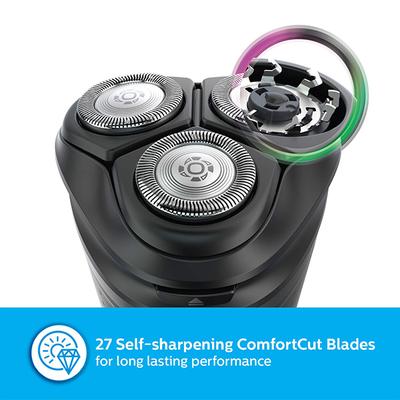 Philips Cordless Electric Shaver, 3D Pivot & Flex Heads, 27 Comfort Cut Blades (S1121/45) 1's - Shavers